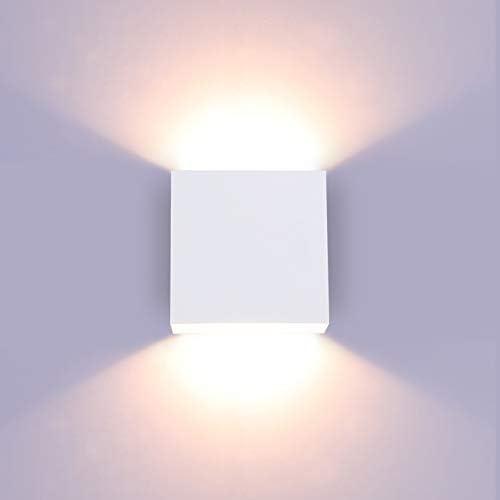 Lightess Modern Wall Sconce Dimmable 10W Hardwired, Up Down Wall Mount Lights Indoor Mini Metal LED Wall Lamp for Living Room Bedroom Hallway Decor, Warm White, O1181TP