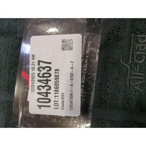 2pk All-Clad Solid Kitchen Towel: Highly Absorbent, Super Soft Long Lasting - 100% Cotton, 17x30 Tea Towel for Cleaning & Drying Dishes, Pans, Glassware, or Countertops, (), Black