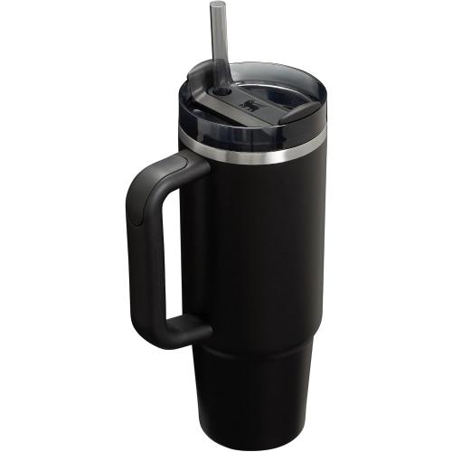STANLEY Quencher H2.0 Tumbler with Handle 30 oz | Flowstate 3-Position Lid | Cup Holder Compatible for Travel | Insulated Stainless Steel Cup | BPA-Free | Black 2.0