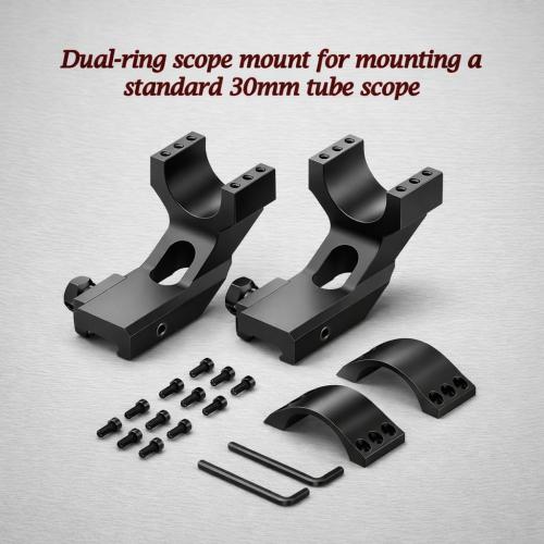 Gotical Mounts Offset Scope Rings for Picatinny Rail System, Flashlight Fixture, Bicycle Clamp, 30mm, 25.4mm, 1.18, 1Inch Diameter
