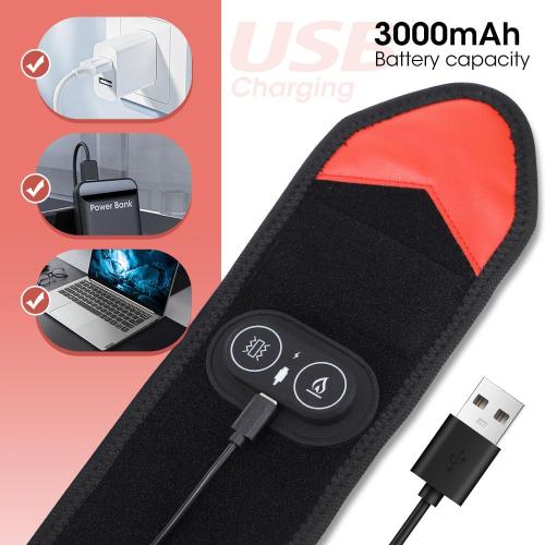 Far Infrared Heating Wrist Brace with Vibration Massage, USB