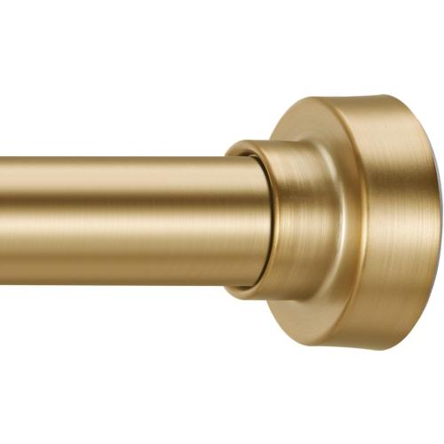 YNL Tension Shower Curtain Rod 34-66 Inch, Adjustable Spring Tension Curtain Rod No Drilling, Non-Slip, Never Rust, Stainless Steel, for Small Window Laundry Door Entryway, Gold