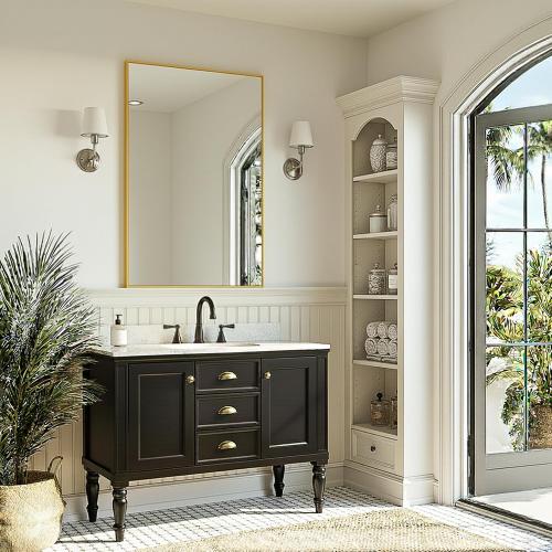 FICTOR Bathroom Vanity Mirror for Over Sink, 24 x 36, Gold