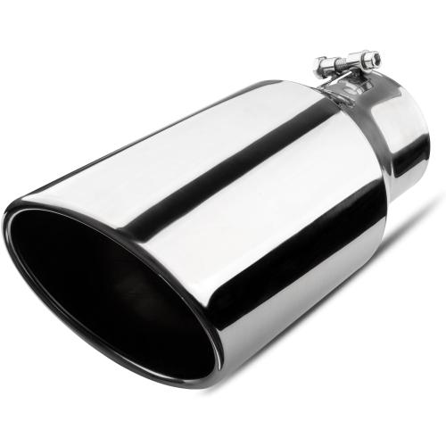 Vurkcy 4 inch Inlet Exhaust Tip, 6 Outlet 12 Overall Length