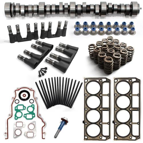 E1841P Stage 3 Camshaft Kit, Fit for 4.8 5.3 5.7 6.0 LS1 LS2 LS6 LQ4 LQ9 V8 GMC Chevrolet 1997-2013 Gen Ⅲ/Ⅳ, Includes .595 LS Stage 3 Cam Kit, Pushrods, Gaskets, Lifters