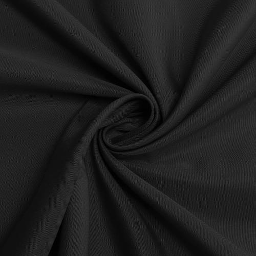 sancua Round Tablecloth 48 Inch Fits 20-36 Inch Tables, Black