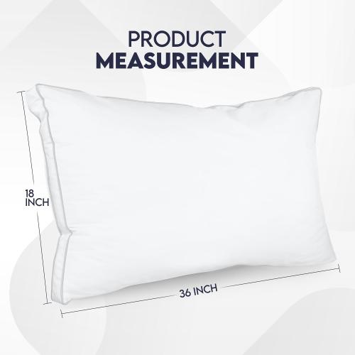 Utopia Bedding Gusset Bed Pillow, Hotel Pillows King Size Set of 2, White