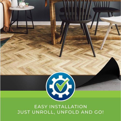2 PACK MoistureBlock 100 sq. ft. Roll 30 x in. W x 40 x ft. L x 6 mm T Vapor Barrier Underlayment for Wood Laminate and Vinyl