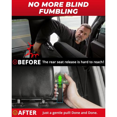 Rear Seat Release Kit for Ford F-150 F-250 F-350 2009–2025, Black