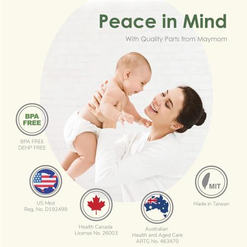 Maymom 19mm MyFit Shields, Pano Series; Compatible with Medela Breast Pump- PersonalFit, Freestyle, Harmony, Maxi, Freestyle Flex Connector; Connect to Maymom Widemouth/Narrow Connector, 2pcs