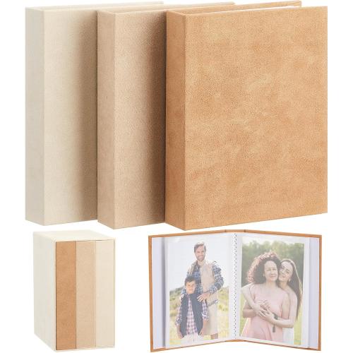 Marsui 3 Pack 4x6 Small Photo Album Holds 156 Pictures Mini 4x6 Minimalist Photo Book Small Album Book for Pictures Memories for Family Wedding Anniversary Christmas Gift Travel and Graduation