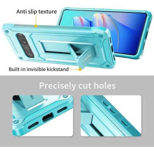 URBANITE for Google Pixel 7 Pro Case, Military Grade Rugged Shockproof Protective Cover with Kickstand (Sky Blue)
