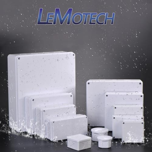 LeMotech Junction Box, Electrical Box IP65 Water Resistant Dustproof ABS Plastic Project Enclosure for Electronics White, External Size 5.9 x 4.3 x 2.8 inch