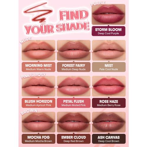 Cloudline Blur Lip Liner-Storm Bloom Lip Combo Brand Beauty Makeup Face Paint Cosmetic for Women Girls Perfect for Winter Spring Ideal for Y2K Fancy F