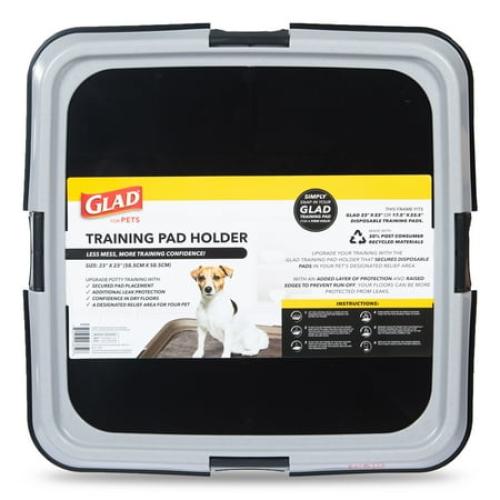 GLAD For Pets Dog Training Pad Potty Training Pad Holder with Leak Protection 23x23