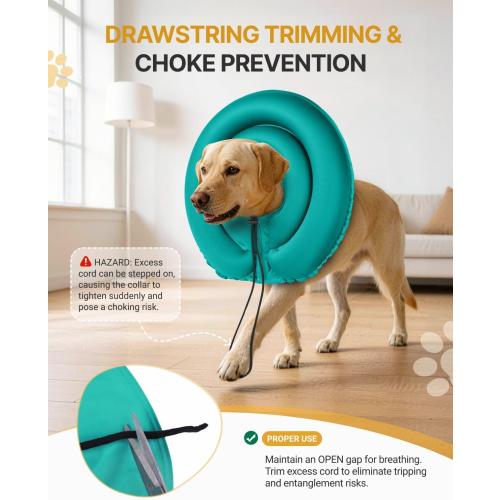MIDOG Dog Cone Collar for Large Medium Dogs, MD-295-Blue-L-1-5-18A