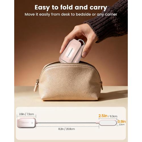 Glocusent 20 LED Reading Lights for Books in Bed, Eye Caring Reading Light