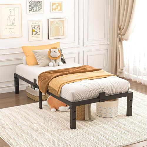 Twin Bed Frames 12 inch High 3500 lbs Heavy Duty Metal Platform Mattress Foundation with Steel Slat Support/No Box Spring Needed/Noise Free/Non-Slip/Easy Assembly