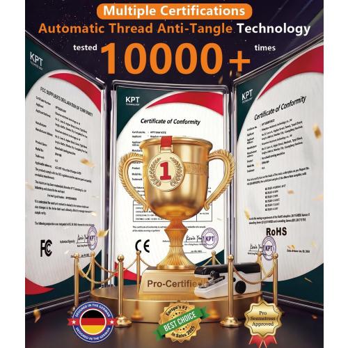 2026 Upgraded Handheld Sewing Machine 【Anti-Tangling・Tested 10000 】, Black