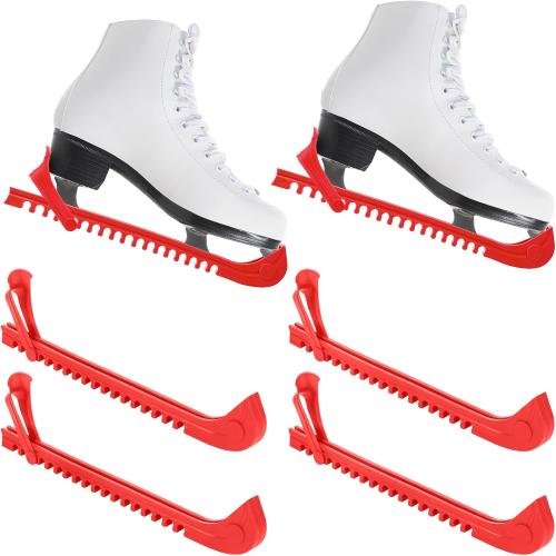 Sumind 4 Pcs Ice Skate Guards Ice Skate Blade Covers Hockey Figure Skates Blade Covers Protector Equipment with Adjustable Buckle for Adults