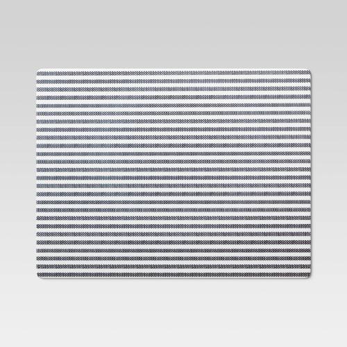Cork Striped Placemat Blue - Threshold™: Geometric Rectangle for Kitchen Table, Traditional Style, Navy Blue, 16x12