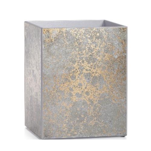 Natasha Waste BasketReverse-Painted Glass Waste Basket ( crack 2 side see the pictures)