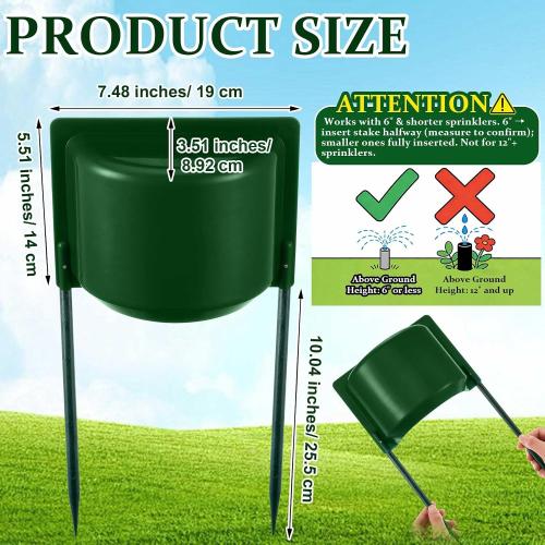 LemonRoad 4 Pcs Sprinkler Splash Shield Guard Thickened Overspray Guard