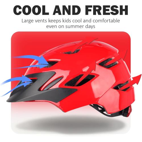 Kids Bike Helmet, Toddler Youth Helmet for Boys Girls, Ages 3-5, 5-8, 8-14