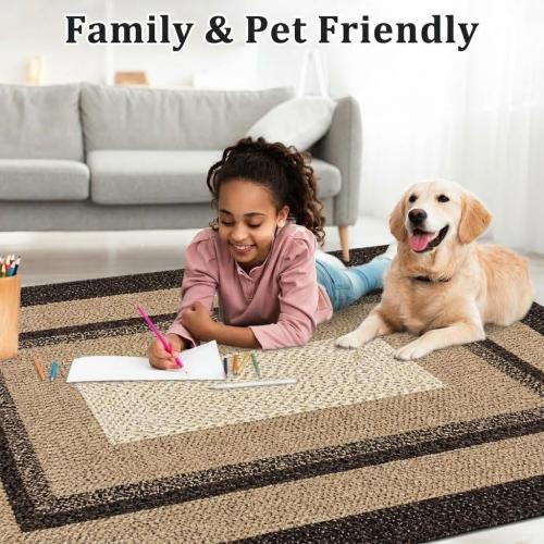 Washable Rug 10x 13  Living Room Bedroom Rugs