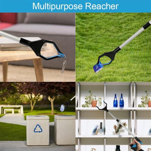Grabber Reacher Tool, 32 Grabbers for Elderly, Lightweight Extra Long Handy Trash Claw Grabber, Mobility Aid Reaching Assist Tool for Trash Pick Up, Nabber, Litter Picker, Arm Extension (Blue)
