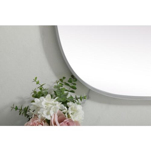 Elegant Decor Brynn 24x36 Oval Modern MDF Wood/Iron Mirror in Brass