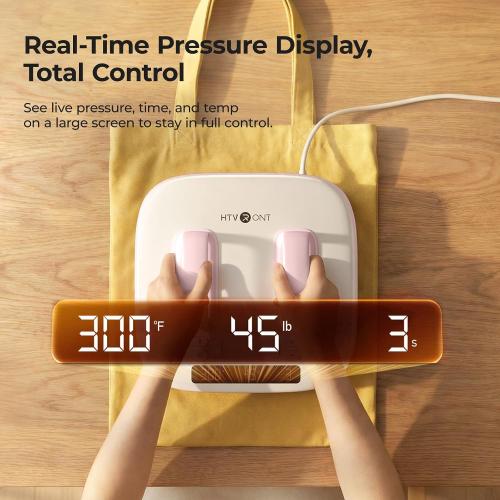 HTVRONT Heat Press Machine for T Shirts with Pressure Display, 10X10