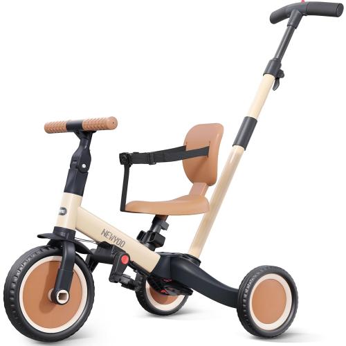 newyoo TR007 5-in-1 Tricycle for Toddlers 1-3, Toddler Bike, Birthday Gift (BLACK)