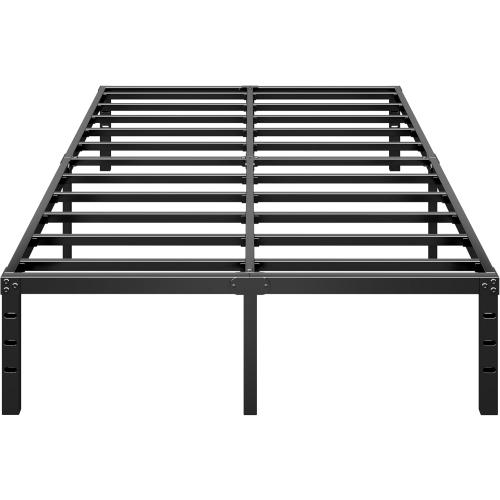 Metal Platform Bed Frame 14 Inch Tall,No Box Spring Needed,King Size Bed with Heavy Duty Strong Support Slats,Easy to Assemble,Black