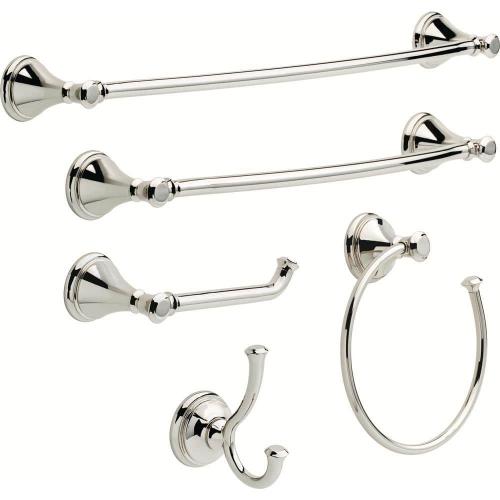 Cassidy Double Towel Hook in Polished Nickel