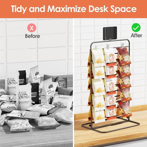 Nuovoware Chip Rack Display Stand, Black