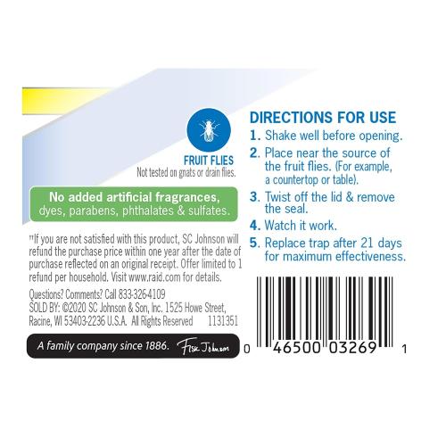 Raid Essentials Indoor Fruit Fly Trap, 5.4 oz