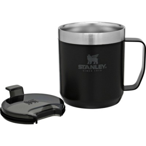 Stanley 12 oz Stainless Steel Classic Legendary Mug Black 2.0: Dishwasher-Safe, Portable Drinkware for Hot & Cold Beverages
