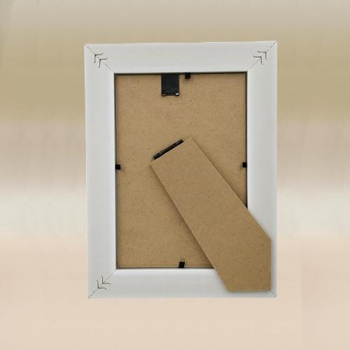 2x3 Blue Picture Frame.Table and Wall.Transparent Acrylic Panel
