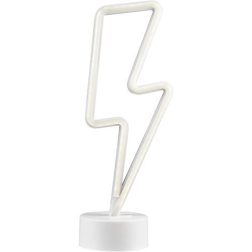 Northlight LED Lightening Bolt Neon Table Light - 11.5 - White