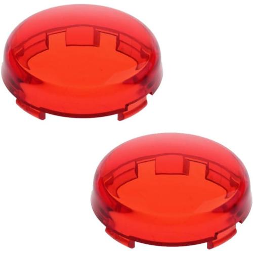 NTHREEAUTO Bullet Rear Turn Signal Light Lens Red Cover Compatible with Harley Dyna Street Glide Road King