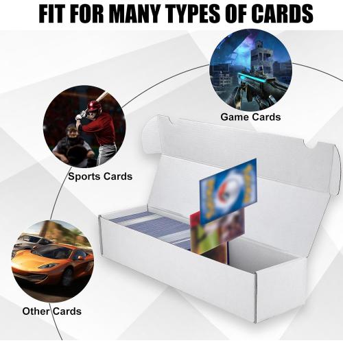 Amazon.com: XRACV Trading Card Storage Box, 10-Pack 1100 Count White Corrugated Cardboard Bulk Sports Storage Box for TCG/Magic/Mtg Basketball Cards, Collectible Trading Cards : Toys & Games
