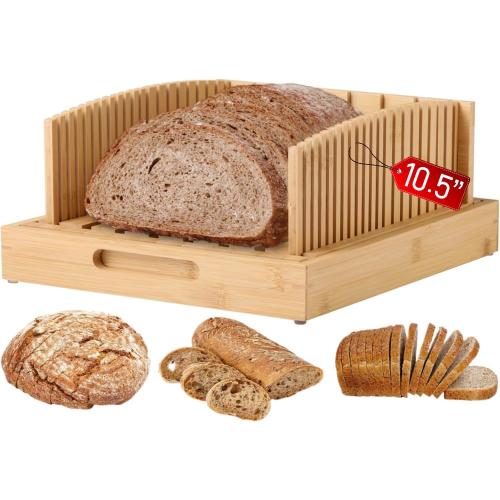 Bread Slicer for Sourdough Rounds & Homemade Bread, 10.5″ Adjustable Large Wide Capacity, Perfect for Artisan Loaves, Durable & Easy to Use – The Ideal Gift for Baking Enthusiasts
