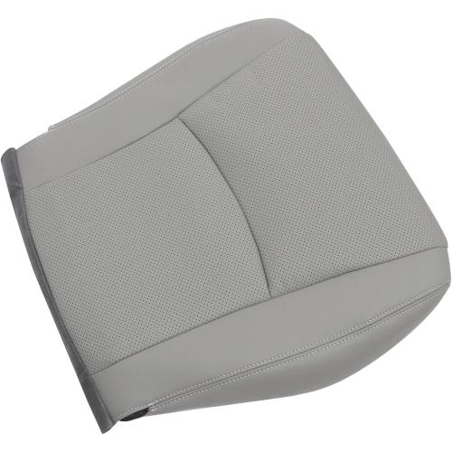 FZJDSD Gray Driver Side Bottom Perforated Microfiber Leather Replacement Seat Cover Compatible with Toyota Highlander 2008 2009 2010 2011 2012 2013