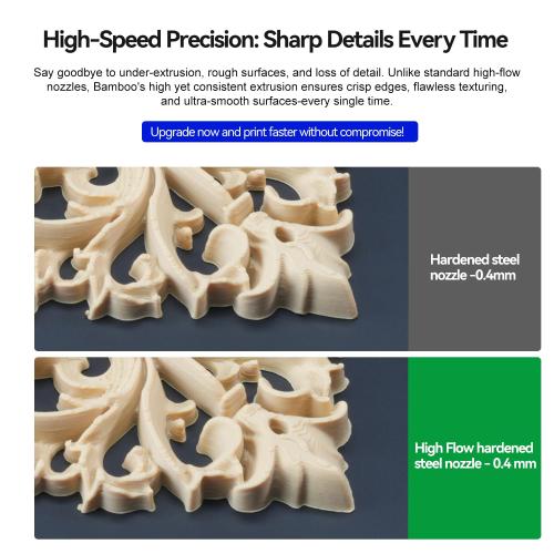 BambooLab H2D,X2D,P2S High Flow Hotend,Hardened Steel 0.6mm Nozzle