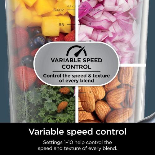 Detect Duo Power 72 oz. 10 Speed Black Pro Blender, Single Serve Traditional Blender with Blend Sense Technology