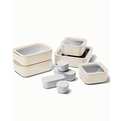 Caraway Home 13pc Ceramic Food Storage Set Cream
