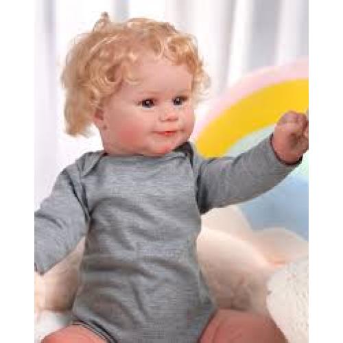 Riley - 24 Reborn Baby Dolls Curly Blonde Hair Lively ...