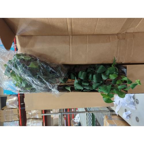Nearly Natural 4ft Triple Trunk Artificial Ficus Tree with Natural Wood Trunks, Fake Tree for Indoor Home Décor, Faux Ficus Tree with Black Nursery Pot