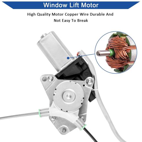 Obaee Window Regulator with Motor Front Right Passenger Side, OE 748-132 | Compatible with Honda Element 2003 2004 2005 2006 2007 2008 2009 2010, Replace 72210SCVA02, 72210-SCV-A02, (2 pins)